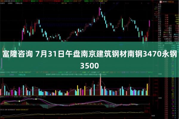 富隆咨询 7月31日午盘南京建筑钢材南钢3470永钢3500